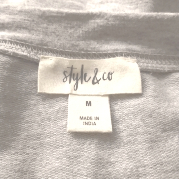 Women's Style & Co Pullover Long Sleeve Crew Neck Top Size M - Picture 4 of 5